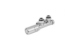 Combined thermostatic radiator angled valve MULTIFLOW New MFN-CR-L chrome, left